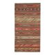 1970s Vintage Turkish Hand-Knotted Wool Cotton Red Runner Rug 117x227