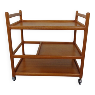Danish Teak Serving Cart by Johannes Andersen for CFC Silkeborg, 1960s