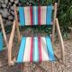 3 antique folding garden armchairs