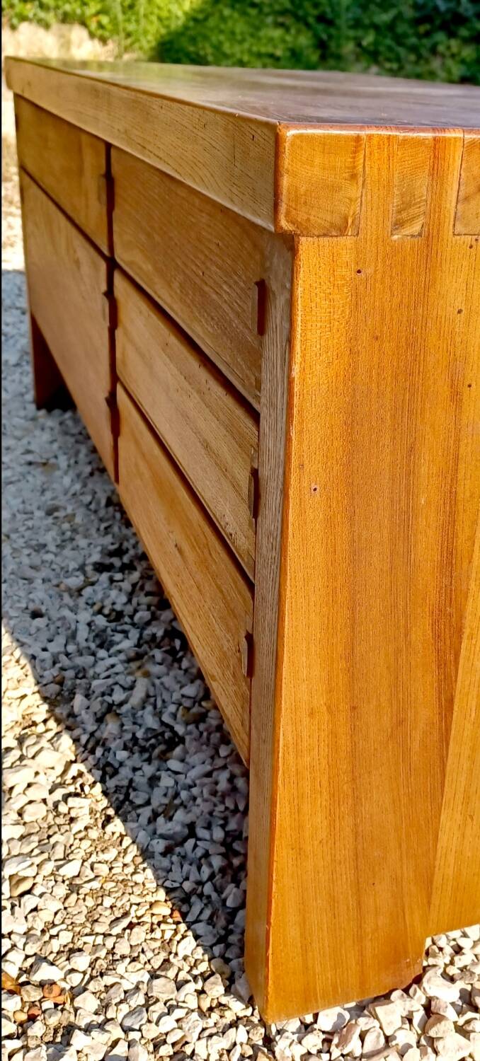 vintage Pierre CHAPO elm sideboard 1950