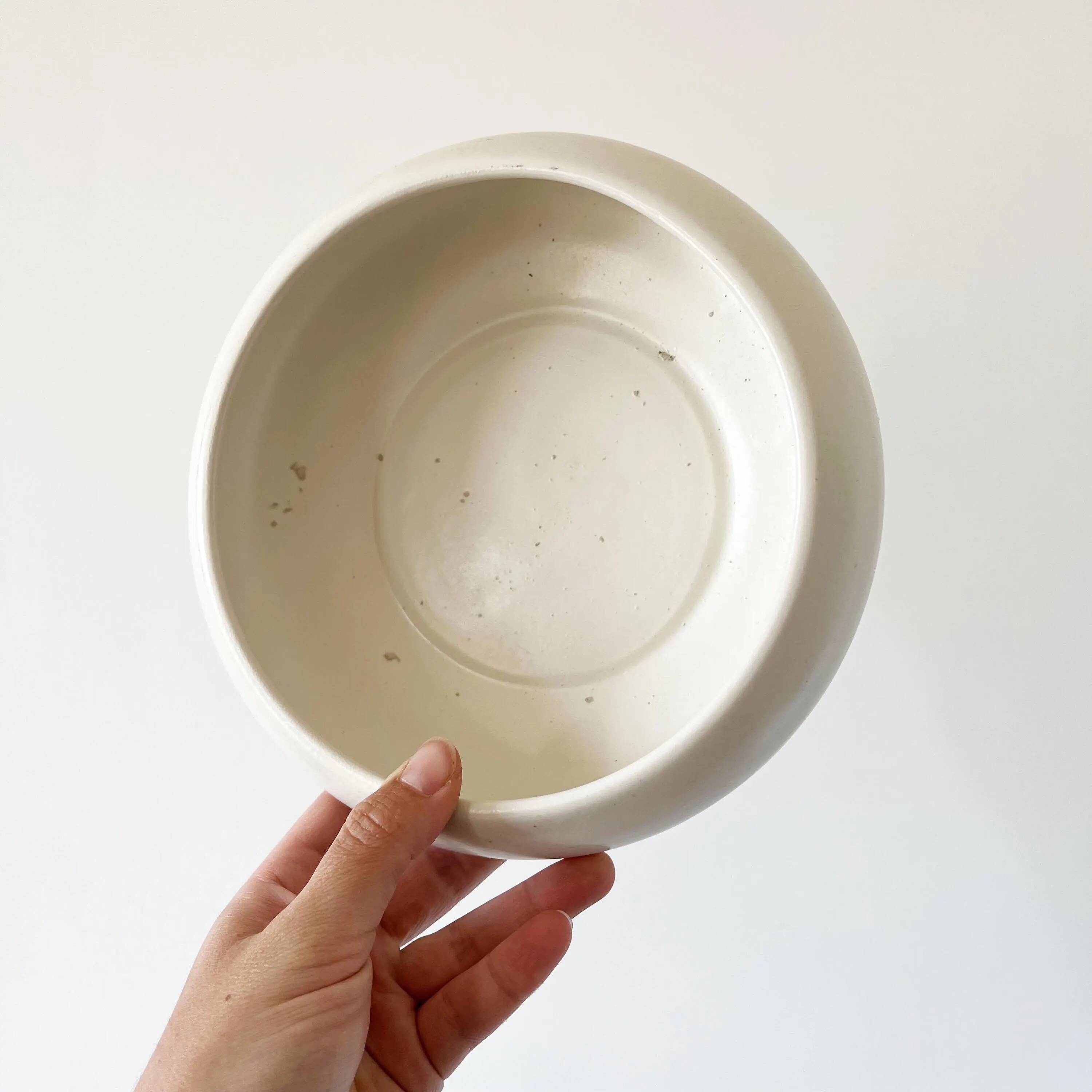 Matte white ceramic bowl, 1950s