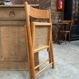 Set of 4 80'S caned folding chairs