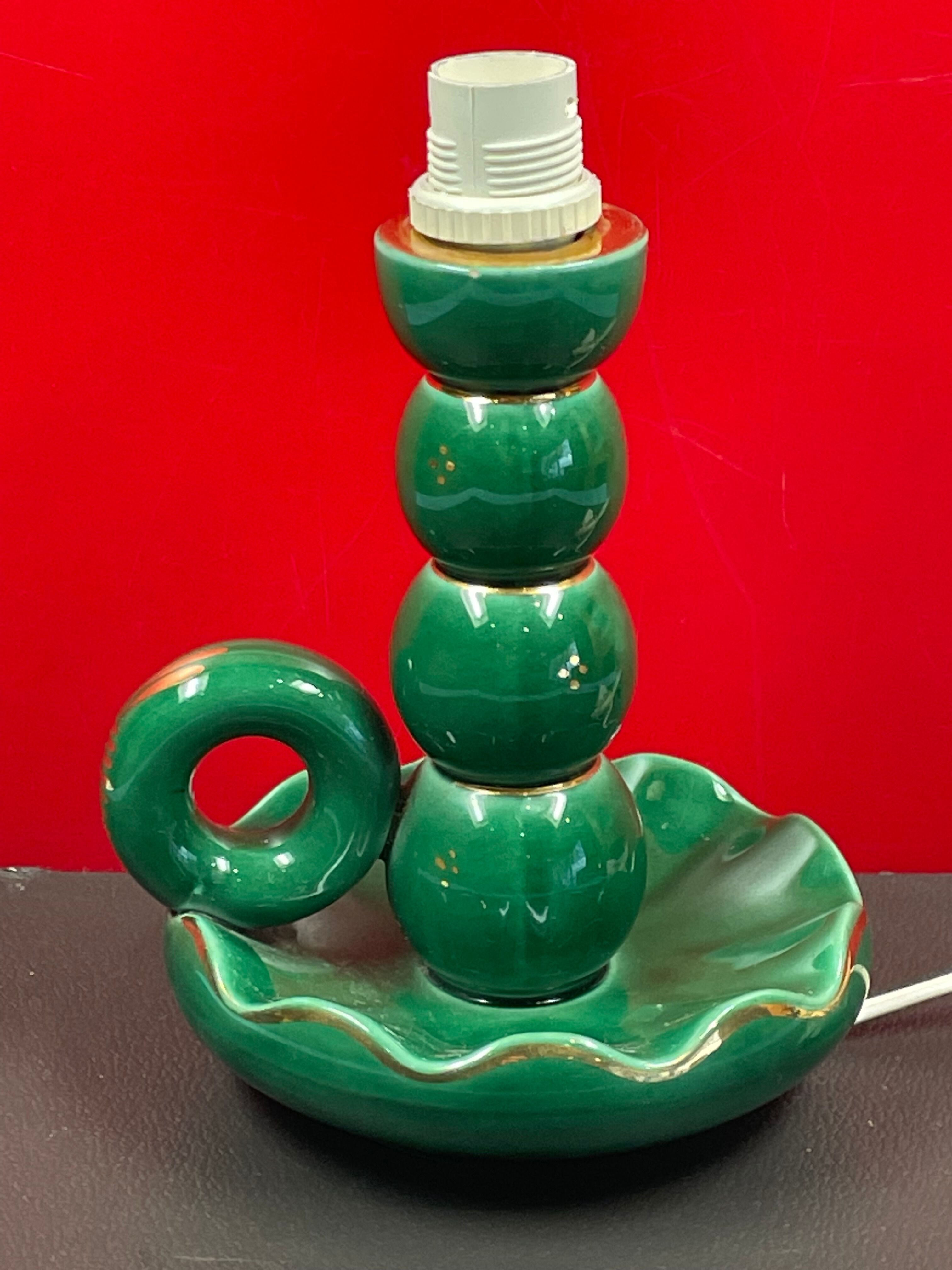 foot of lamp candlestick faience of St Clement around 1950