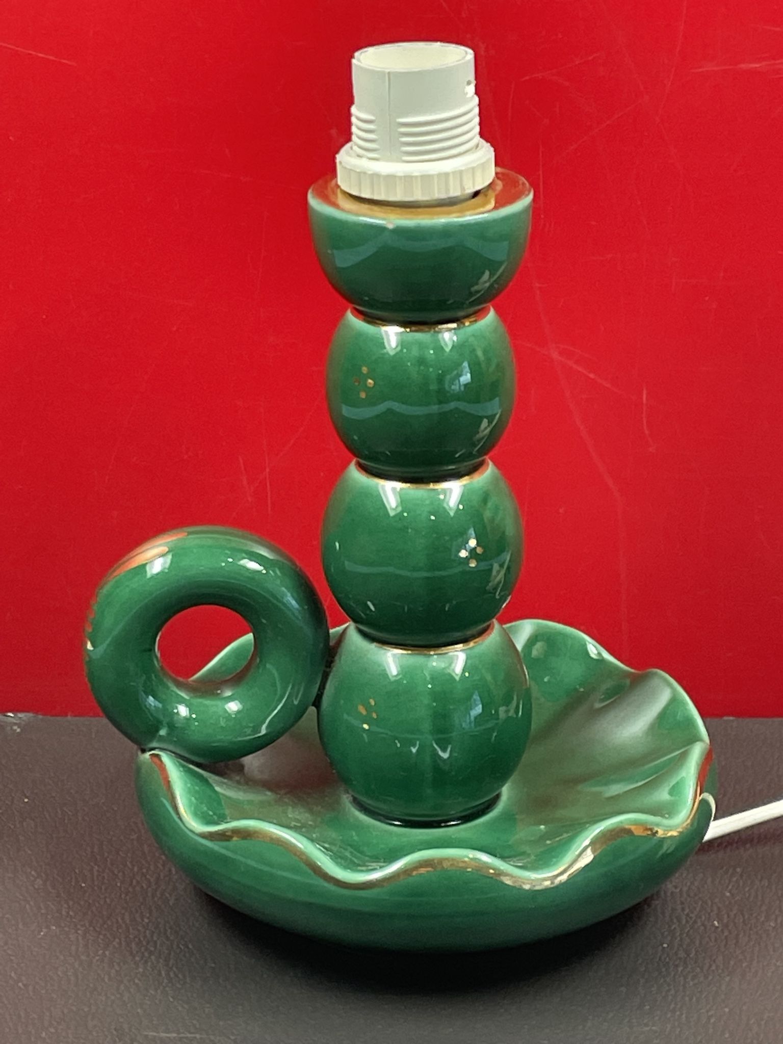 foot of lamp candlestick faience of St Clement around 1950