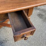 Alsatian farm table in vintage walnut 1850s