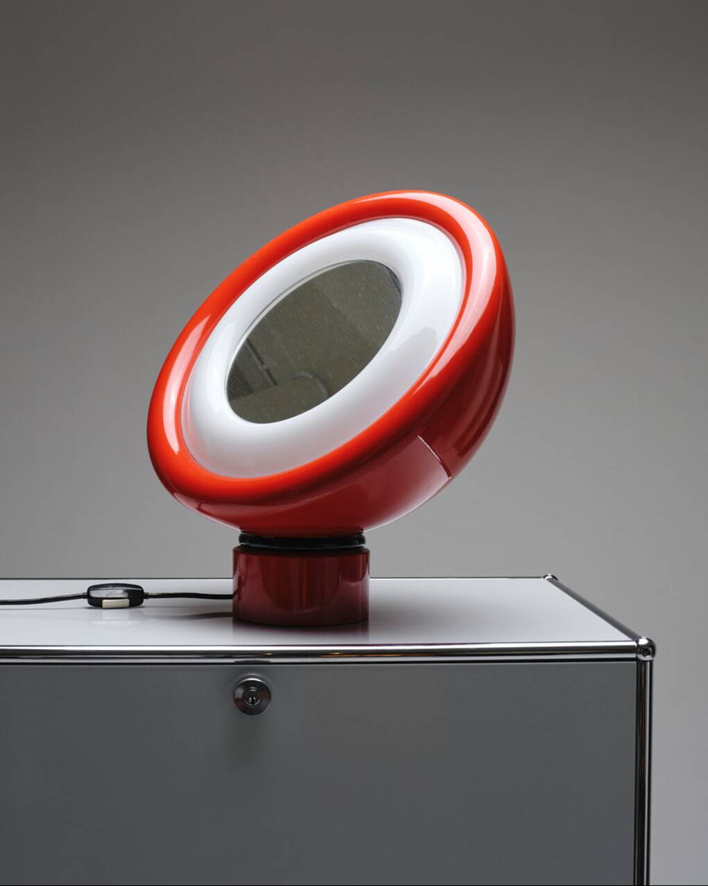 Orange resin mirror, elio martinelli, 1970s