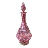 Modernist liqueur carafe clichy pink and white table art