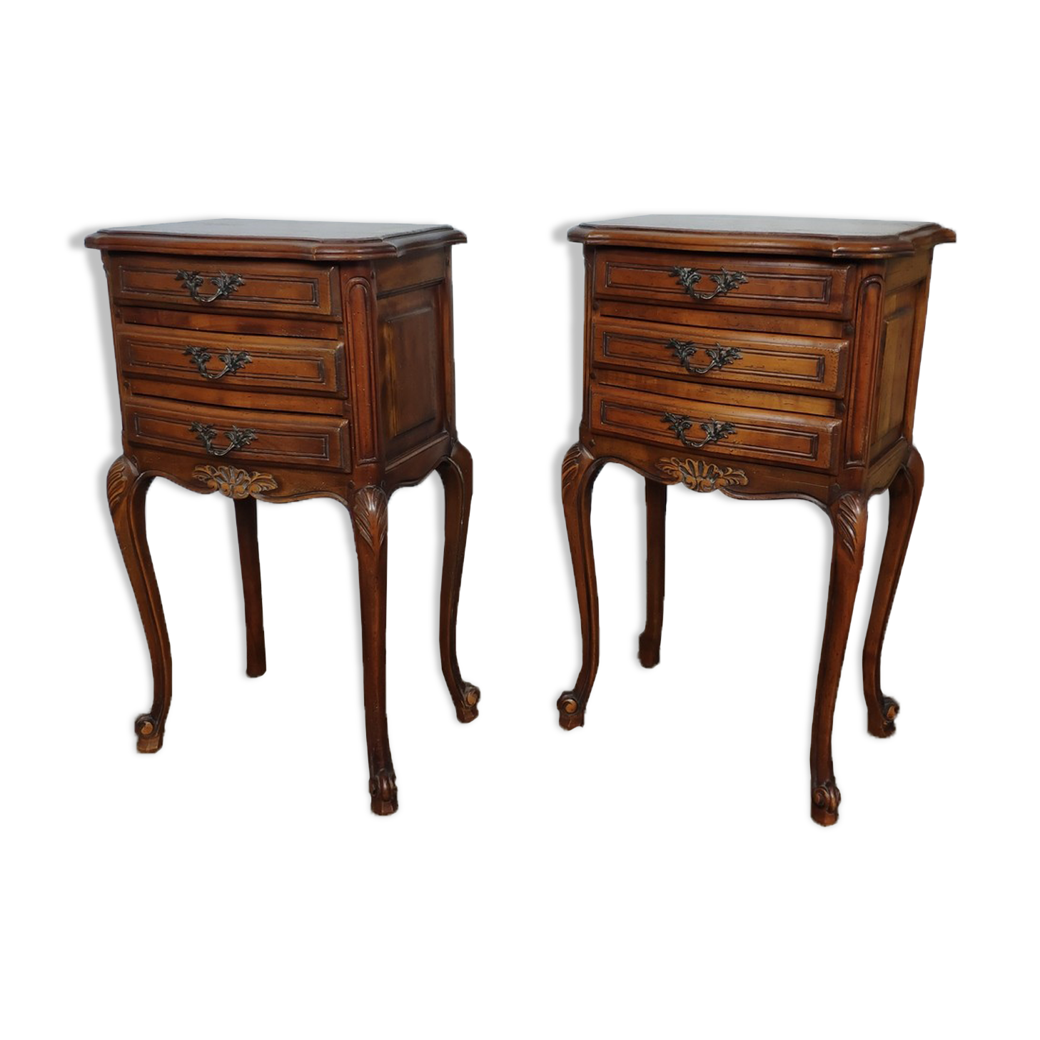Louis XV style bedside pair