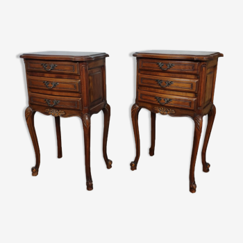 Louis XV style bedside pair