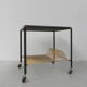 Vintage coffee table on castors with singles rack