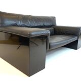 Knoll Brigadier 2 seater leather sofa by Cini Boeri