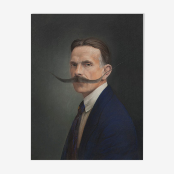 Old portrait - series "The moustached"