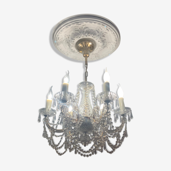 Bohemian crystal chandelier with 6 branches XXeme