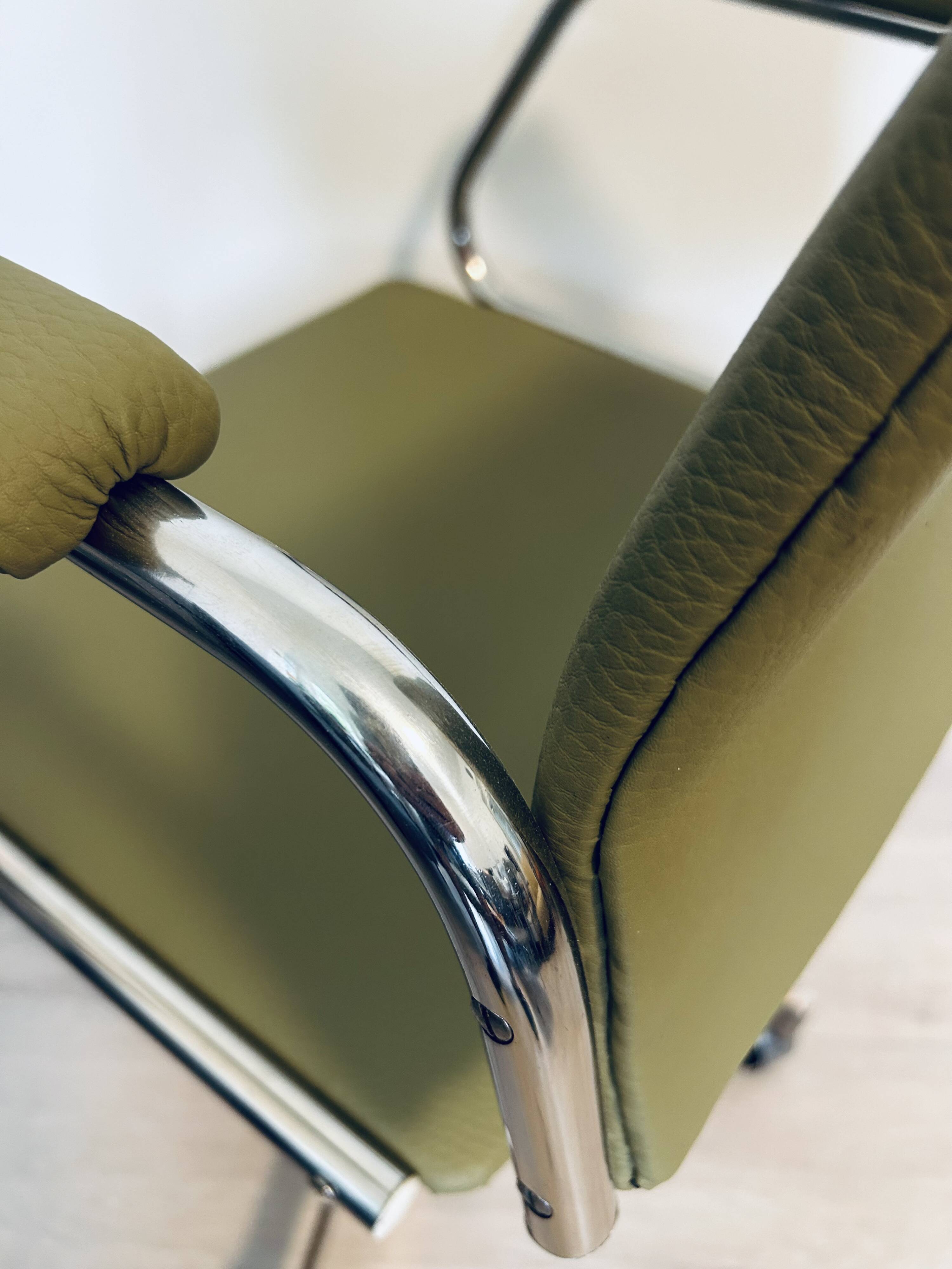 Vintage Light Olive Office Arm Chair by Kovona from Czechoslovakia 1970’s