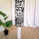 Lampadaire vintage Dumler & Breiden : Abat-jour zébré Pop Art allemand