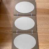 Two-tone smoked triptych mirror from the 60s