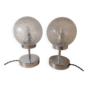 Duo de Lampes en globe