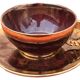 1960s Ceramic Breakfast Cup / Saucer in the Vallauris Style