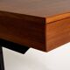 Teak and black painted metal desk, European production, 1960s