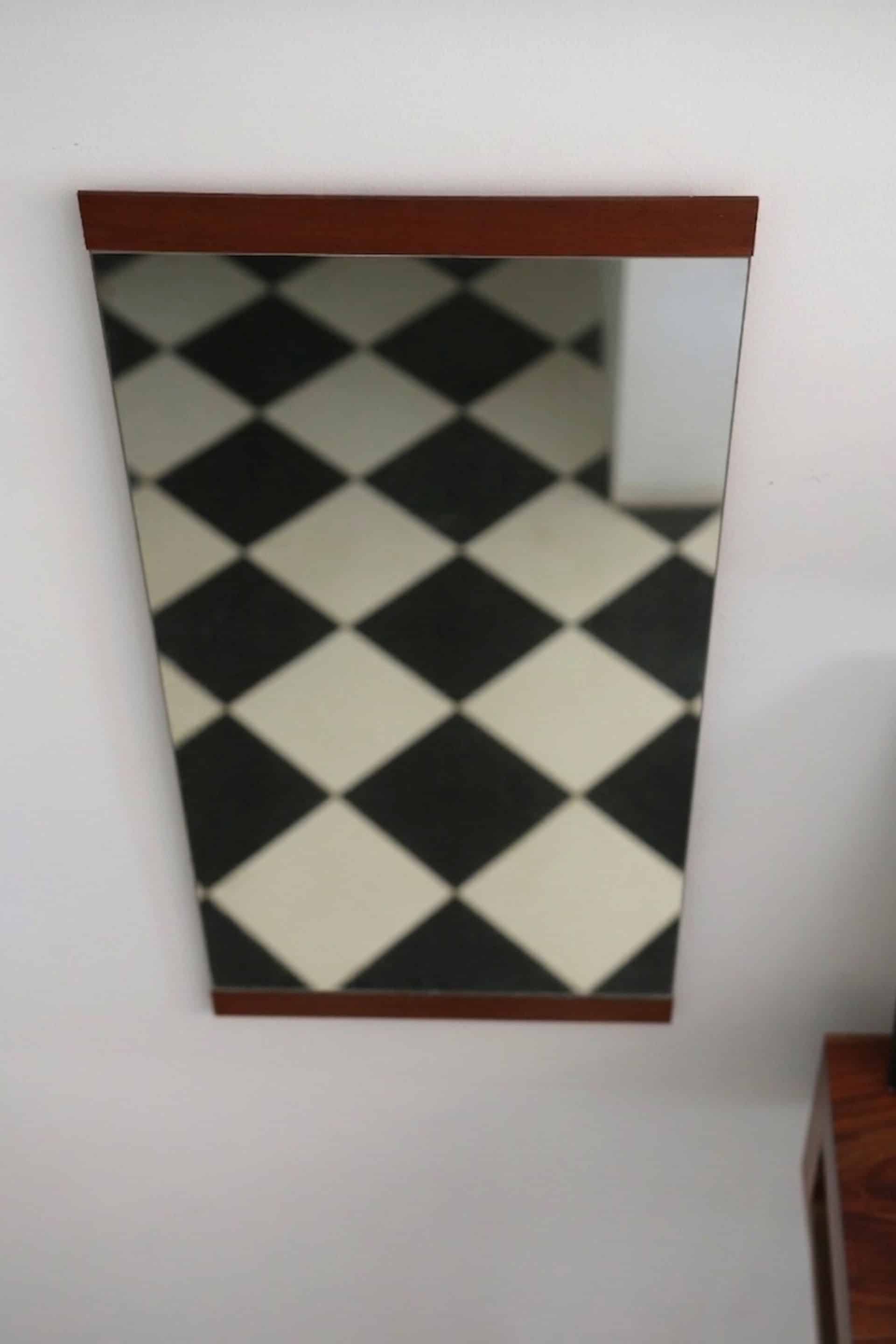 Scandinavian design mirror, 70s-80s