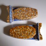 Pair of Art Deco marbled vases