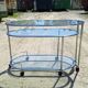 1970s chrome metal serving cart