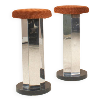 Pair of mirror stools