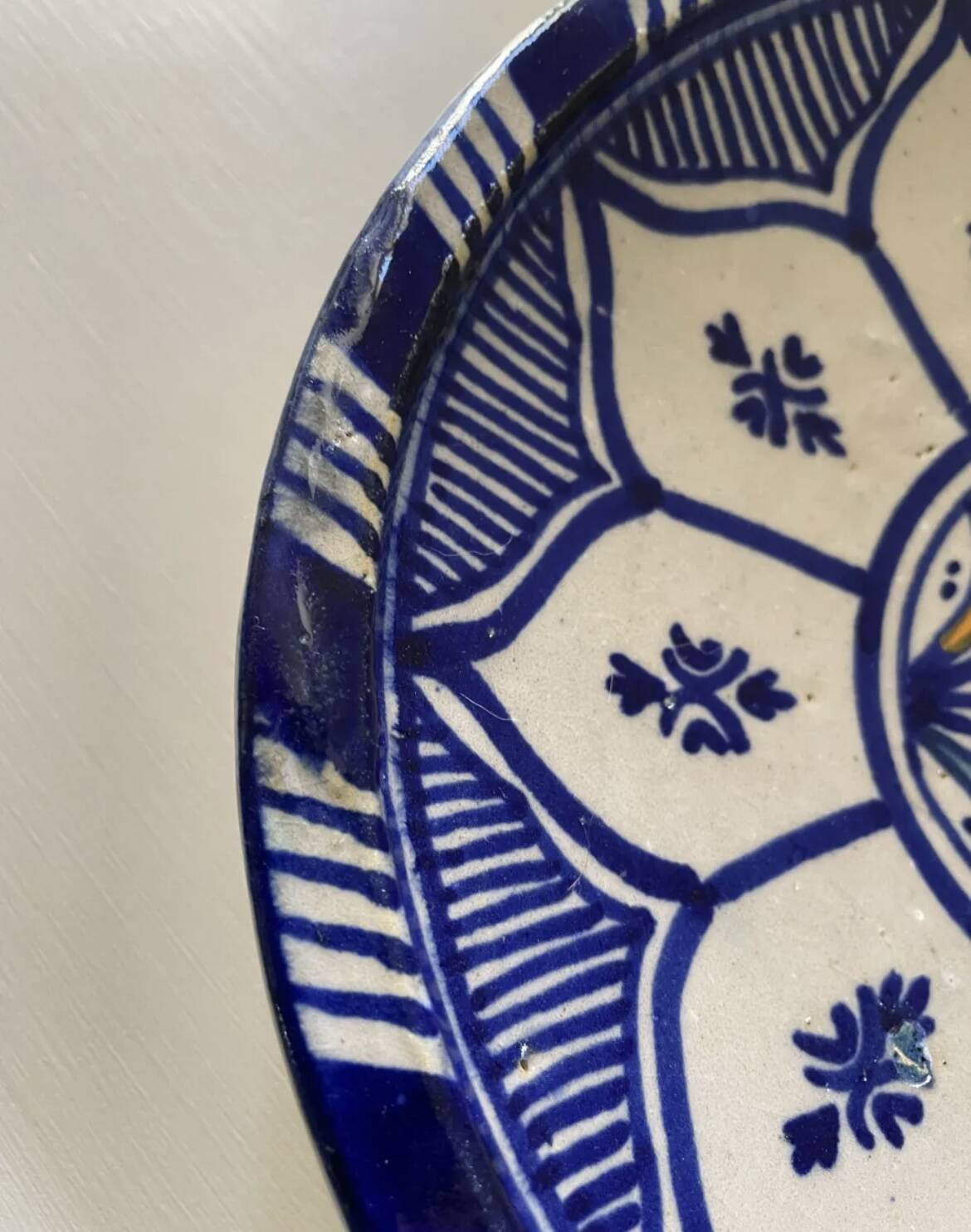 Cobalt blue Moroccan plate