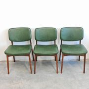 Mid-Century Modern dining chair in teak and leather, Denmark 1960s