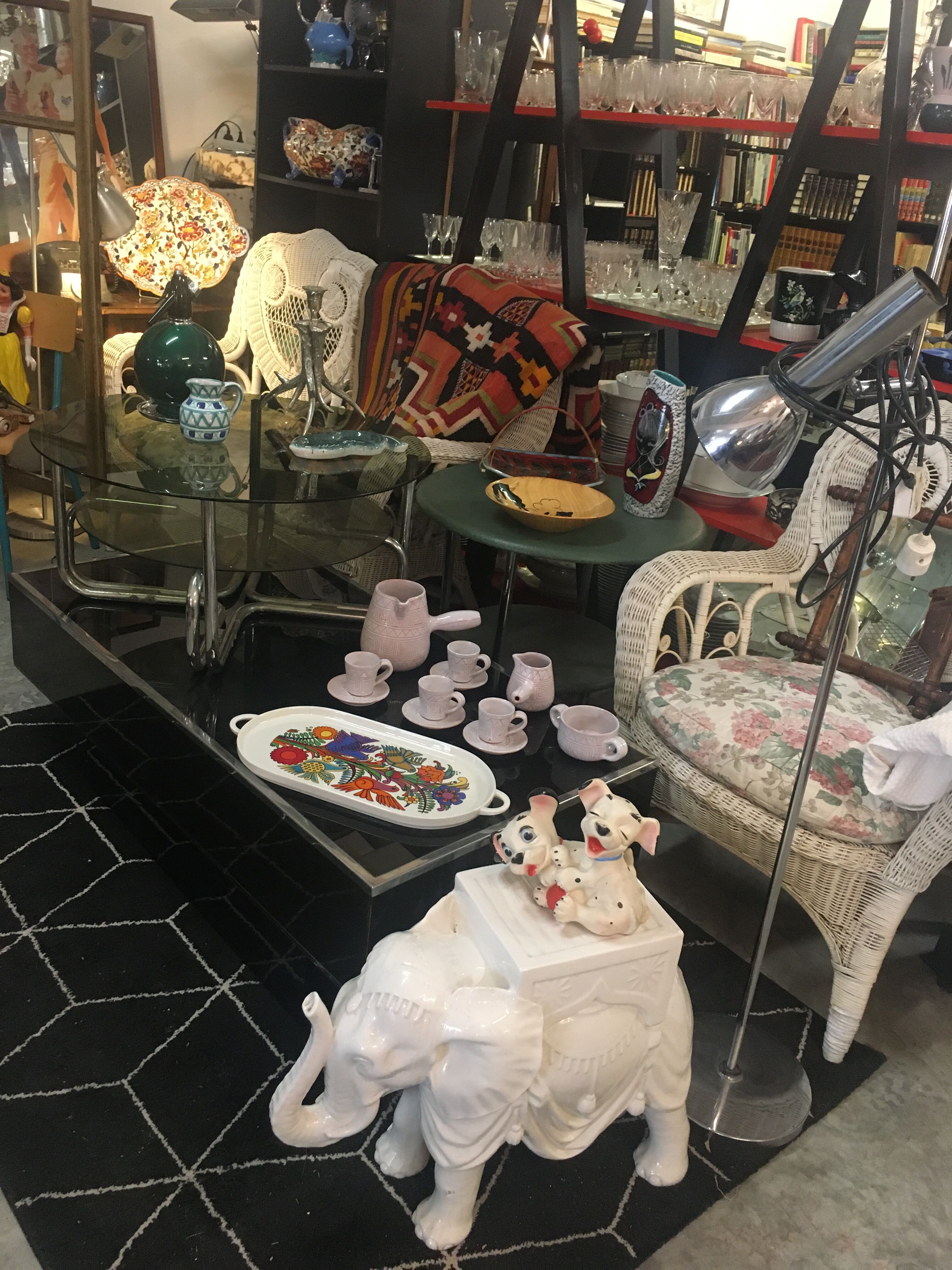 1970 chrome and glass table