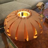 Elm magnifying glass coffee table circa 1970