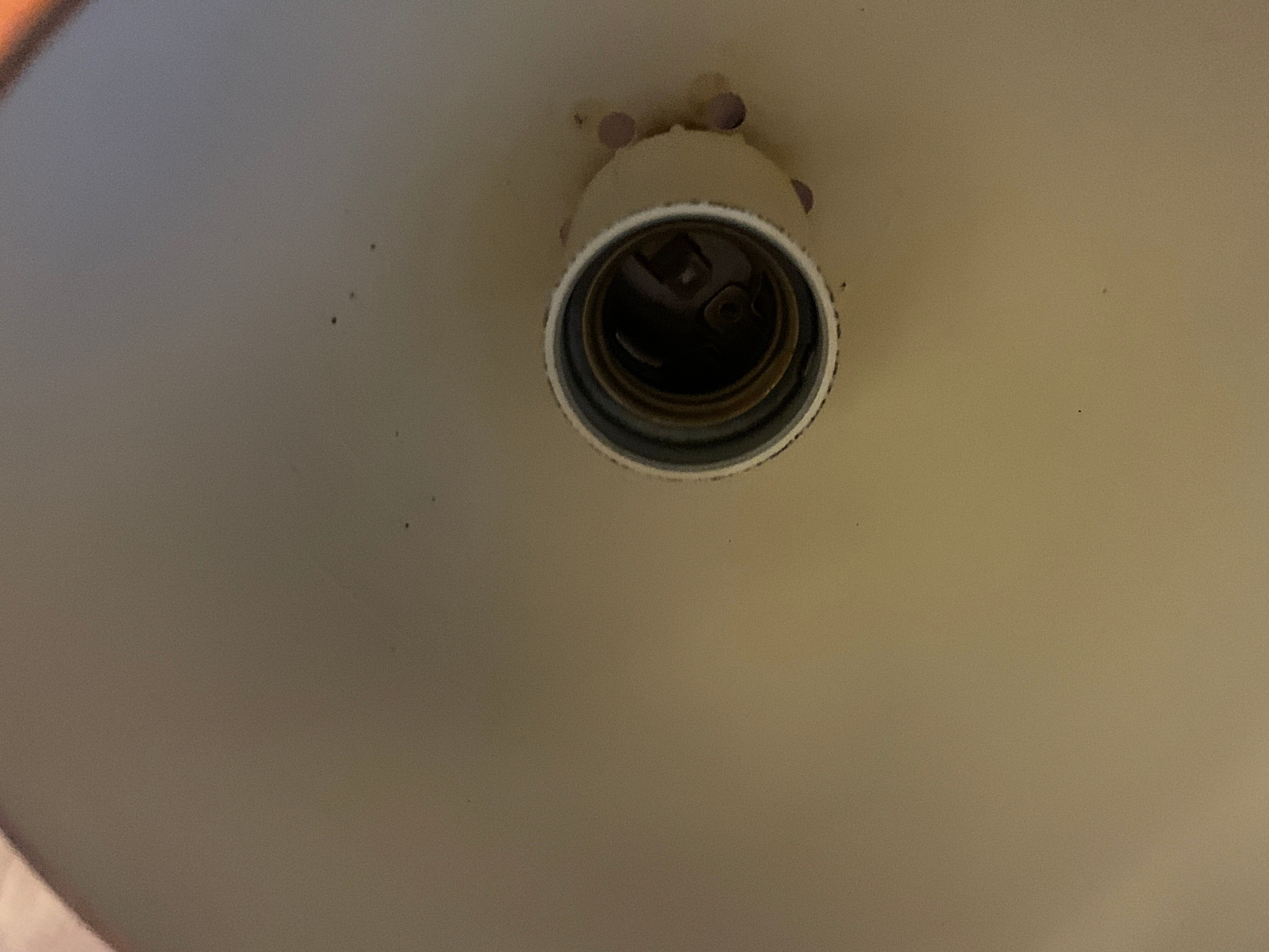 Copper-plated brass globe light fixture