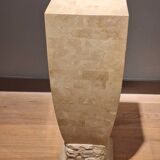 Vintage travertine stone column from the 1970s