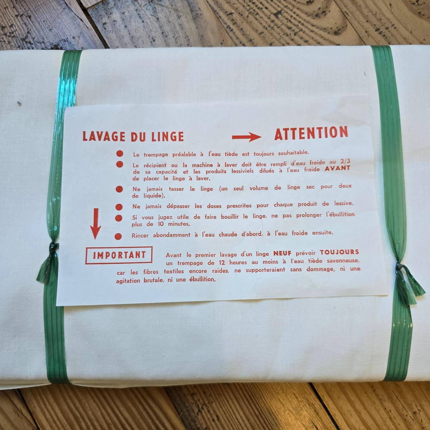 Old Armentières fabric – pure cotton – new in packaging – 160x270 cm