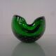 Green Sommerso Murano Glass Ashtray, Italy, 1960s