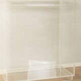 Minimalist chest of drawers from the 1980s, acrylic glass, unique piece