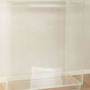Minimalist chest of drawers from the 1980s, acrylic glass, unique piece