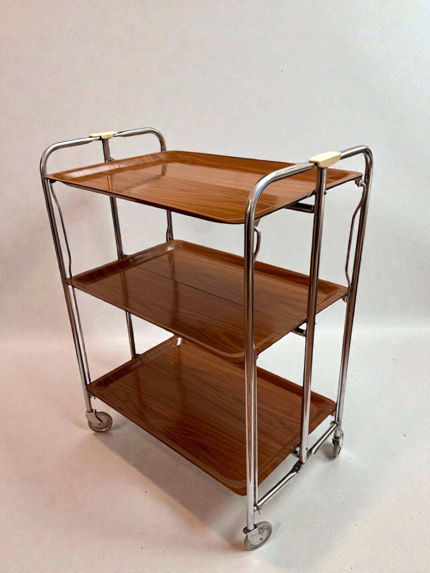 Rare Bremshey Gerlinol Dinett dessert trolley with 3 shelves - 1970