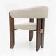 Eight Mid-century Modern Italian Bouclè and Walnut Dining Chairs, 1970s