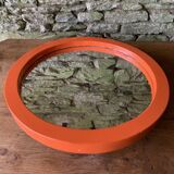 Miroir en bois orange