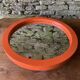 Miroir en bois orange