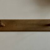 Modernist oak wall-mounted coat rack L53.5cm