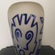 Signed frosted glass vase