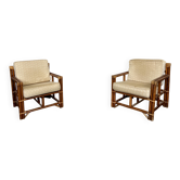 Fauteuils en rotin, années 60