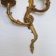 Pair of Elegant French Bronze Opposite Acanthus Leaf Double Wall Sconces