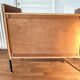 3-drawer chest of drawers in mahogany, black metal and gilded brass 1950 Vintage.