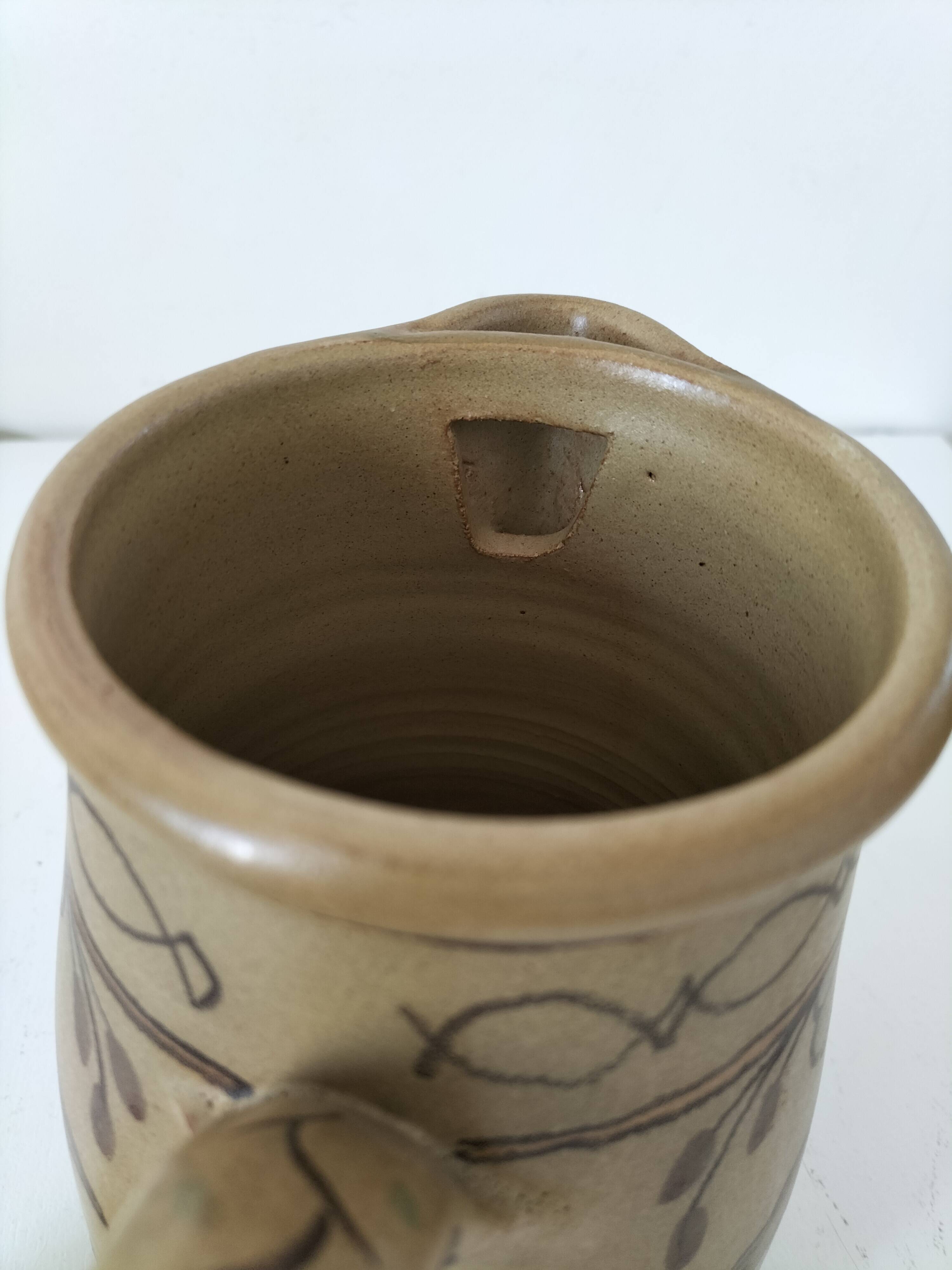 Signed Portuguese pottery jug