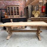 Monastery-style table in oak and elm
