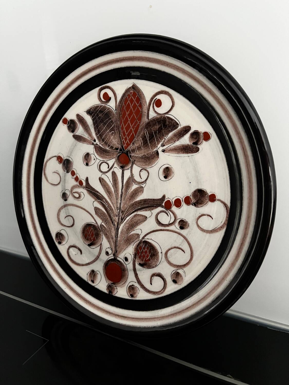Burkart ceramic wall plate