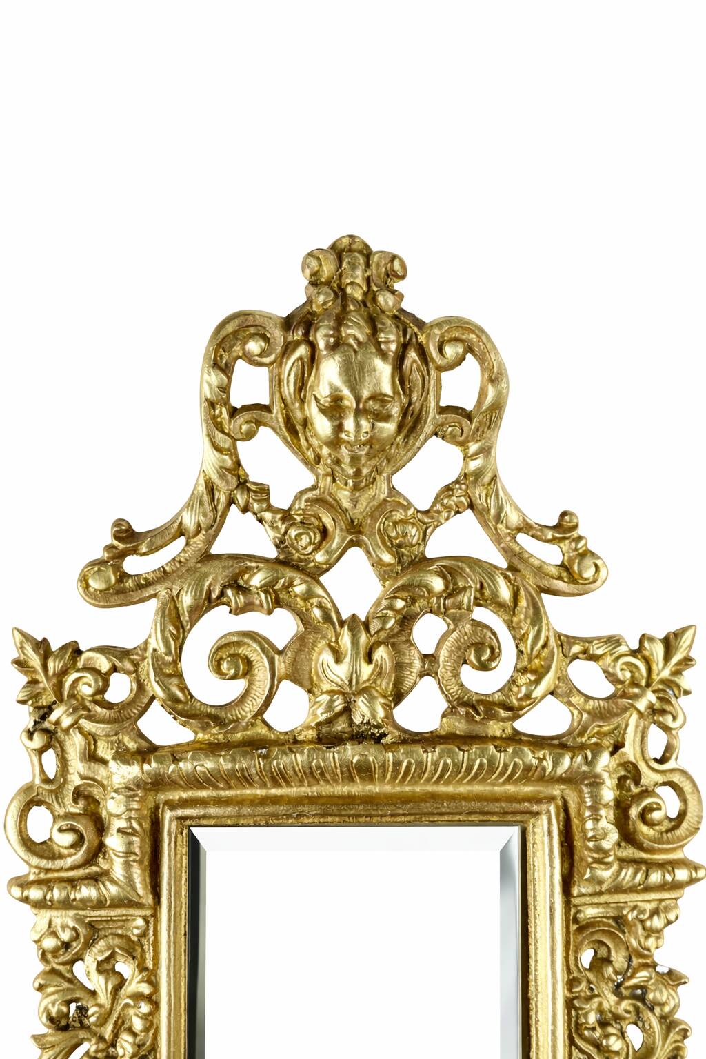 Pair of Napoleon III wall sconces in gilded bronze, with bevelled mirrors.
